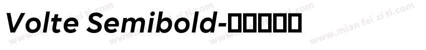 Volte Semibold字体转换